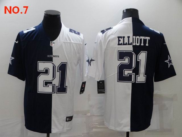 Men's Dallas Cowboys #21 Ezekiel Elliott Jerseys NO.7;